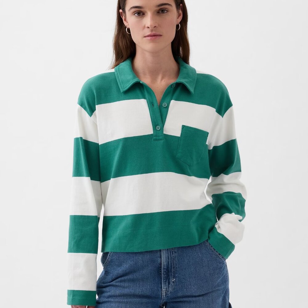 Cropped Rugby Polo Shirt